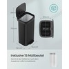 Songmics 68 litrų metalinė 68 litrų virtuvės atliekų dėžė su dangčiu, juoda