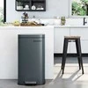 Songmics Atliekų dėžė 30 L Dūmų pilka