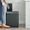 SONGMICS šiukšlių dėžė 2 x 15 litrų, šiukšlių rūšiavimo sistema su 2 skyreliais, įskaitant 15 šiukšlių maišelių
