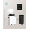 Songmics 40 litrų talpos šiukšliadėžė (2 x 20 l) Balta