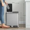 SONGMICS šiukšlių dėžė 2 x 15 litrų, šiukšlių rūšiavimo sistema su 2 skyreliais, įskaitant 15 šiukšlių maišelių