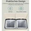 Songmics 2 x 30 litrų talpos šiukšliadėžė su dangčiu ir vidine šiukšliadėže kreminės spalvos balta