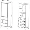 Skandica Vitrina, EVA, 38x60x180 cm, Juoda