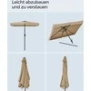 Songmics Stačiakampio formos balkono skėtis 200 x 150 cm taupe spalvos