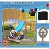 Outsunny didelė smėlio dėžė su dangčiu, laivo dizainas, medinė, burlaivio formos žaidimų namelis su virtuvėlės komplektu ir daiktų laikykla vaikams nuo 3–7 metų, pilka, 180 x 103 x 144,5 cm