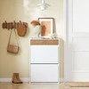 Sobuy Batų spintelė 61x26x91 cm balta, laikymo