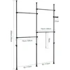 Sobuy Drabužių kabykla, teleskopinė reguliuojama, 124–226x200–295 cm, juoda, metalas