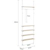 Spintelės sistema, SoBuy KLS15-WN, 97x24x262 cm