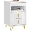 Sobuy Naktinis staliukas, 40x40x63 cm, balta, MDF