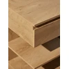 Sobuy Naktinių staliukų komplektas, 39x39x65 cm, natūralus, su laikymo vieta