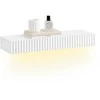 Sobuy Sieninė lentyna su stalčiumi ir LED apšvietimu, 60x20x8 cm, balta, MDF