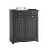 Sobuy Skalbinių spintelė 78x38,5x90,5 cm juoda, laikymo