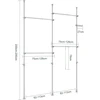 Sobuy Spintos organizatorius, 124x226x200x295 cm, pilka, metalas