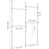 Sobuy Spintos organizatorius, 124x226x200x295 cm, pilka, metalas