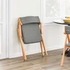 Sobuy Sulankstoma valgomojo kėdė 61,5x56x77,6 cm pilka, mediena