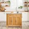 Sobuy Virtuvės sala 107x46–71x92,5 cm bambukas nerūdijantis plienas