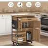 Sobuy Virtuvinis vežimėlis 67x88x37 cm rudas, metalas
