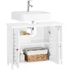 Sobuy Vonios spintelė 80x31,5x60,5 cm balta, MDF