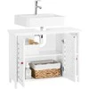 Sobuy Vonios spintelė 80x31,5x60,5 cm balta, MDF