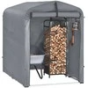 Sodo namelis, SoBuy KLS11-DG, 120x176x163 cm, Pilkas