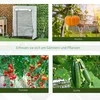 "Outsunny" šiltnamis su PE tinklelio plėvele, durimis, žiemai atsparus plieninės plėvelės šiltnamis, šiltnamis balkonui, sodui, pomidorų namelis 101 x 50 x 150 cm, pomidorų šiltnamis pomidorams, daržovėms, gėlėms, baltas