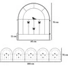 Outsunny sodo tvora, plieninė, 300 cm x 70 cm, dekoratyvinė grotelių tvoros sistema, tvoros elementai, šunų tvora, arkiniu viršumi, kraštovaizdžio tvora sodui, gėlynams, augintinių užtvara, lauko, juoda