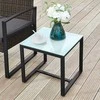 Songmics Lauko baldų komplektas, 57.5x53x76 cm, ruda pilka