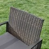 Songmics Lauko baldų komplektas, 57.5x53x76 cm, ruda pilka