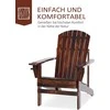 Outsunny Adirondack sodo kėdė su puodelių laikikliu, balkono kėdė, masyvi mediena, degintas medis, 72,5 x 97 x 93 cm