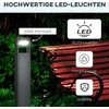 "Outsunny" sodo apšvietimo stulpas su šiltai baltu LED, reguliuojamas pasvirimo kampas, IP65, aliuminis, lauko, tamsiai pilka