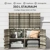 Outsunny rotango pagalvėlių dėžė 350L, 2-jų lygių, atspari oro sąlygoms, pagalvėlių dėžė su dangčiu, pakėlimo strypais, nešimo rankenomis, atspari UV spinduliams, sodo dėžė, daiktadėžė, sodo skrynia sodui, terasai, balkonui, 118x57x69 cm, mišriai pilka