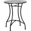 Outsunny sodo staliukas mozaikinis staliukas apvalus bistro staliukas mozaikinis stalviršis keraminis metalinis žalias+smėlio+baltas Ø60cm