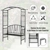 Outsunny Metalinis suoliukas arka vijokliniams augalams - juodas 154 x 60 x 205 cm