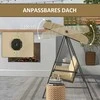 Outsunny Modernios 3 vietų sūpynės su reguliuojamu stogu, iki 360 kg - smėlio spalvos