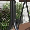 Outsunny 3 vietų sodo sūpynės su reguliuojamu stogeliu, keliamoji iki 200 kg, ruda