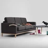 Sofa Customform Fotelis, TOPIC Sea Breeze, 87x83 cm, Juodas