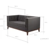 Sofa Customform Pufas, Willy, 72x72 cm, Platinos spalva
