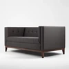 Sofa Customform Pufas, Willy, 72x72 cm, Platinos spalva