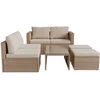 Sofa Juskys Lauko baldų komplektas Salou kreminės/smėlio spalvos