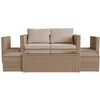 Sofa Juskys Lauko baldų komplektas Salou kreminės/smėlio spalvos