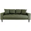 House Sofa, Lido 2,5 vietų, alyvinė žalia, juodos medžio kojos