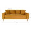 House Sofa, Lido 2,5 vietų, Garstyčių geltona