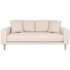 House Sofa, Lido 2,5 vietų, Smėlio spalva, Natūralios medžio kojos