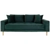 House Sofa, Lido 2,5 vietų, Tamsiai žalia, Natūralios medžio kojos