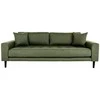 House Sofa, Lido 3 vietų, alyvinė žalia ir juoda