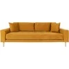 House Sofa, Lido 3 vietų, Garstyčių geltona, Natūralaus medžio kojos