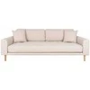 House Sofa, Lido 3 vietų, Smėlio spalvos, Natūralaus medžio kojos