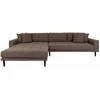 House Sofa, Lido Lounge, Ruda spalva, juodos medinės kojos