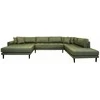 House Sofa, Lido U-Sofa su atviru gale, alyvinė žalia ir juoda