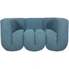 Dviejų vietų sofa Nua, 150 cm, mėlynas audinys